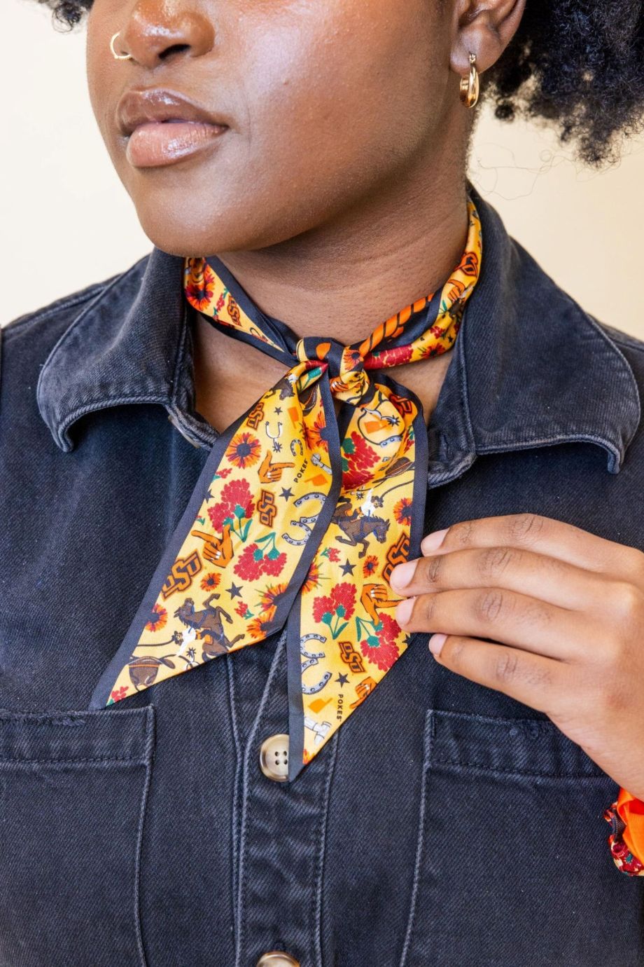 OSU Cowboys Skinny Scarf - Saturday Silks - COLOR GAME