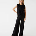 Ozzie Wide Leg Jersey Pants Black - Michael Stars - COLOR GAME