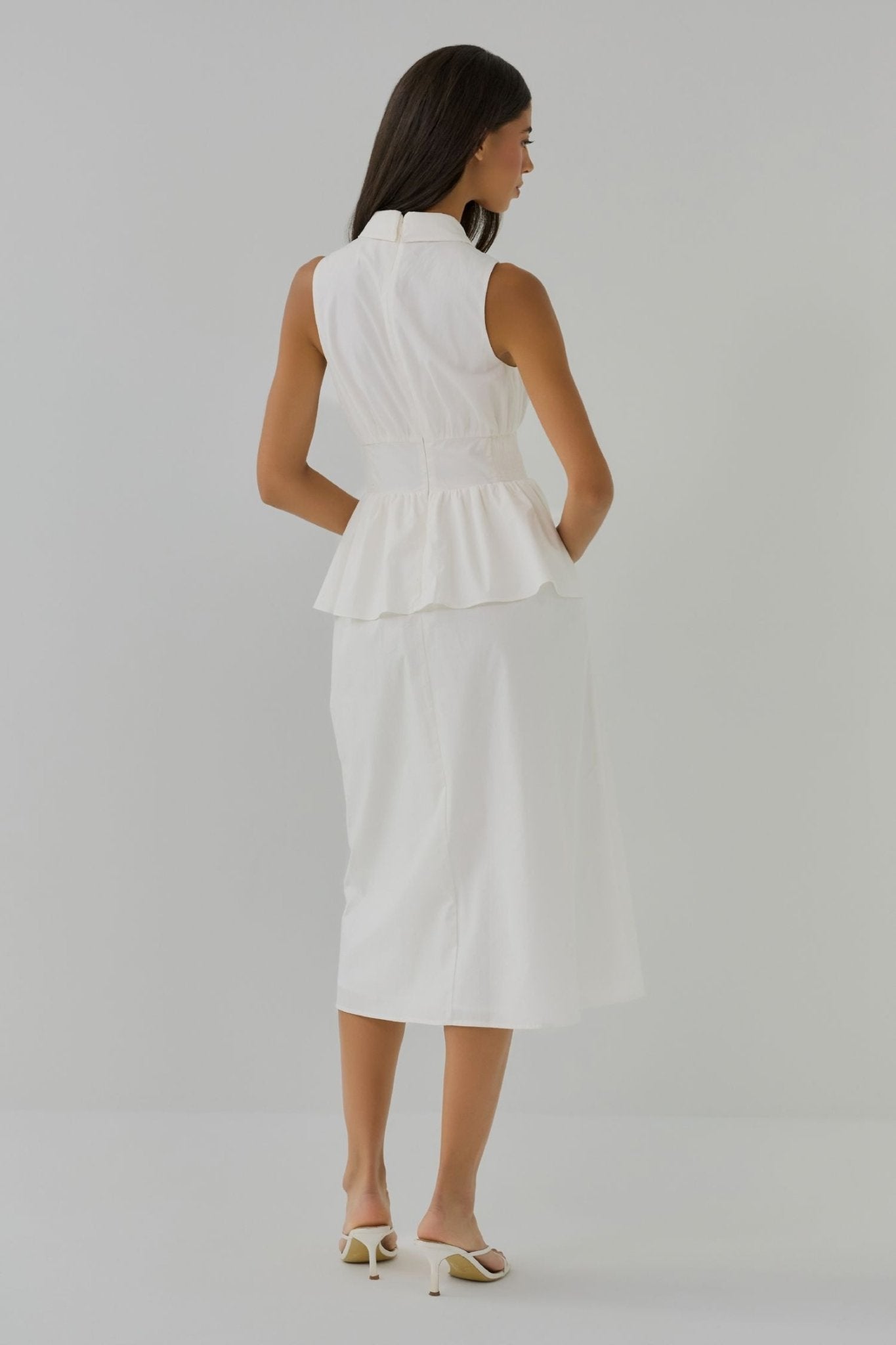 Paulette White Midi Dress - Hutch - COLOR GAME