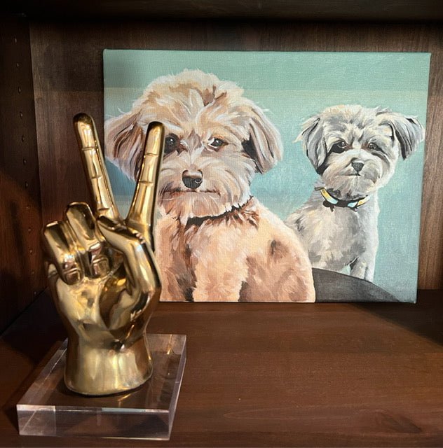 Peace Hand Sign Sculpture in Brass - Prize - COLOR GAME