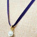 Pearl Drop Pendant Necklace Purple - Gameday Luxe - COLOR GAME