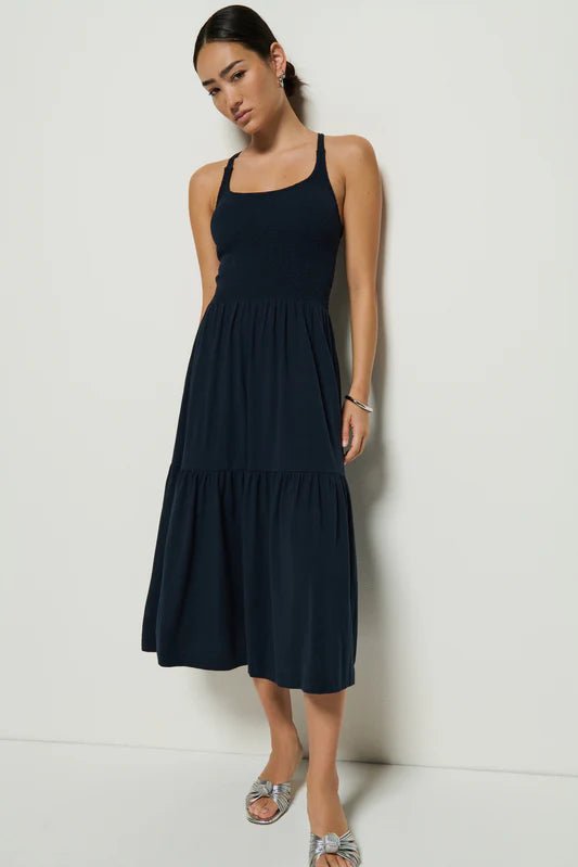 Penelope Smocked Midi Dress Night Sky - Nation LTD - COLOR GAME