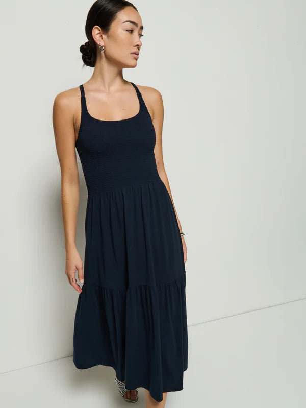 Penelope Smocked Midi Dress Night Sky - Nation LTD - COLOR GAME