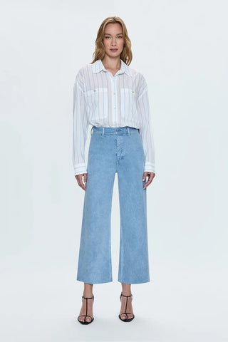 Penny High Rise Wide Leg Frost Blue Jeans - Pistola - COLOR GAME