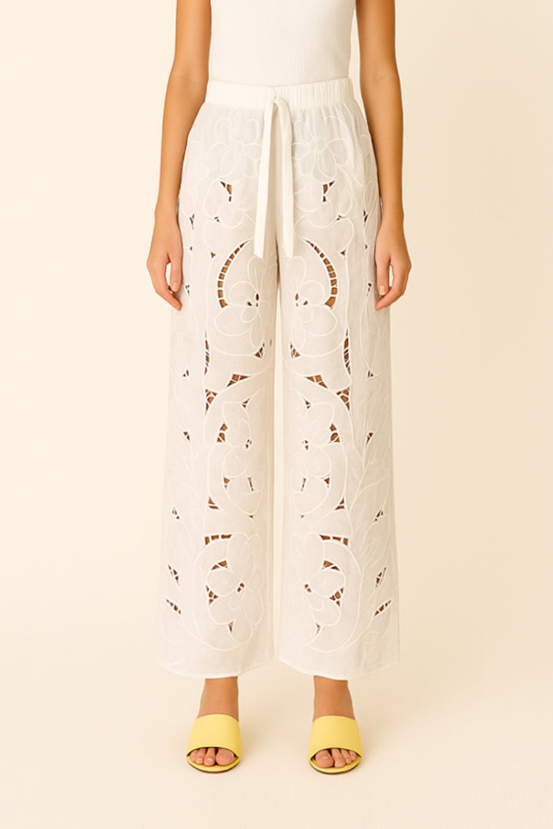 Polli Cotton Broderie Pants - Berenice - COLOR GAME
