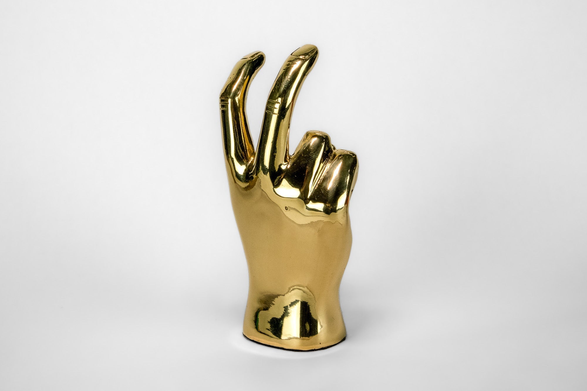 Pony Ears or Mustang Ears Hand Sign Sculpture in Brass - Prize - COLOR GAME