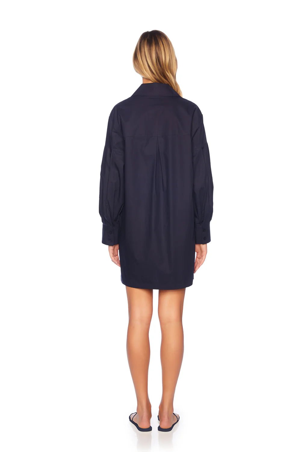 Poplin Button - Down Shirt Dress Midnight - Susana Monaco - COLOR GAME