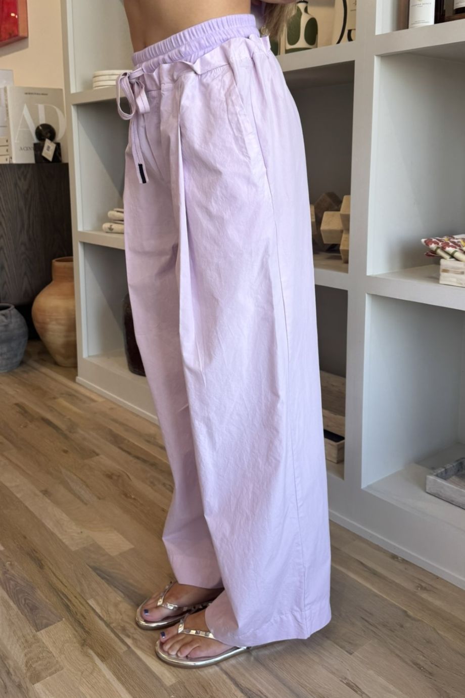 Poplin Drawstring Pant Lilac Mist - Stateside - COLOR GAME