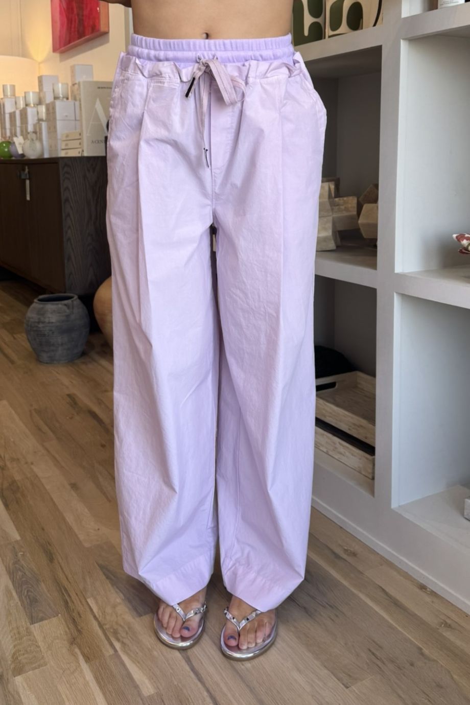 Poplin Drawstring Pant Lilac Mist - Stateside - COLOR GAME