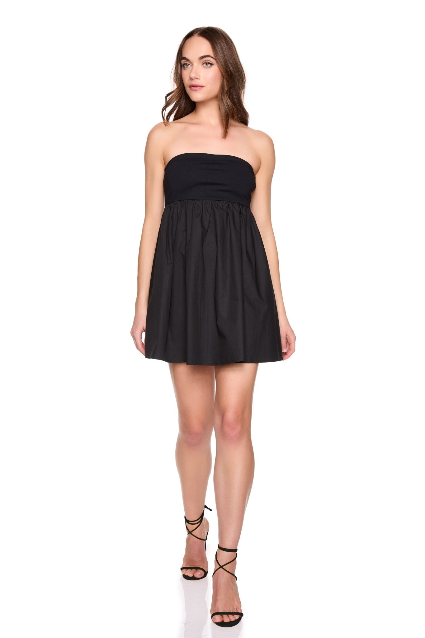 knit poplin tube dress 18"