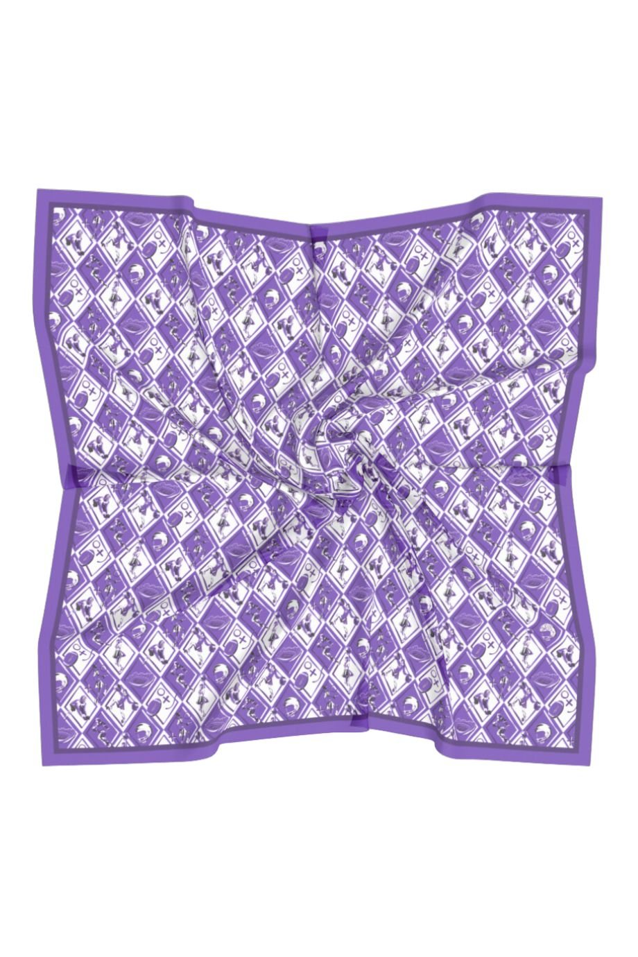 Purple + Black Checkerboard Gameday Scarf - Swells - COLOR GAME