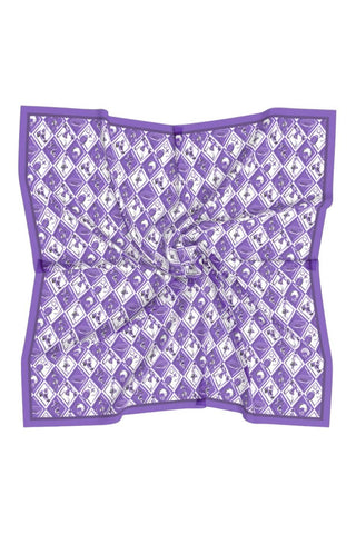 Purple + Black Checkerboard Gameday Scarf - Swells - COLOR GAME