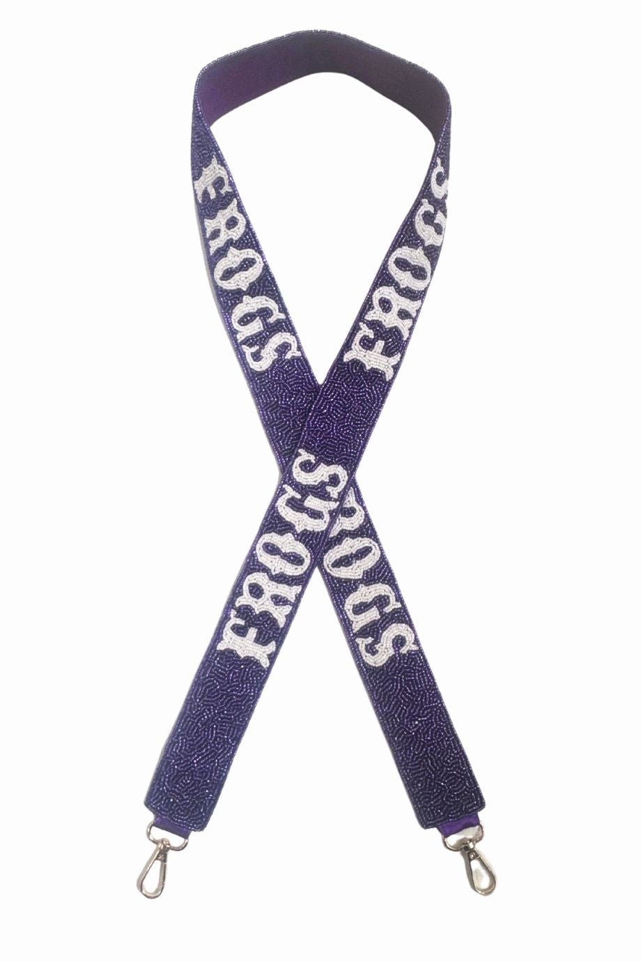 Purple Western Frogs Beaded Strap - Gameday Luxe - COLOR GAME