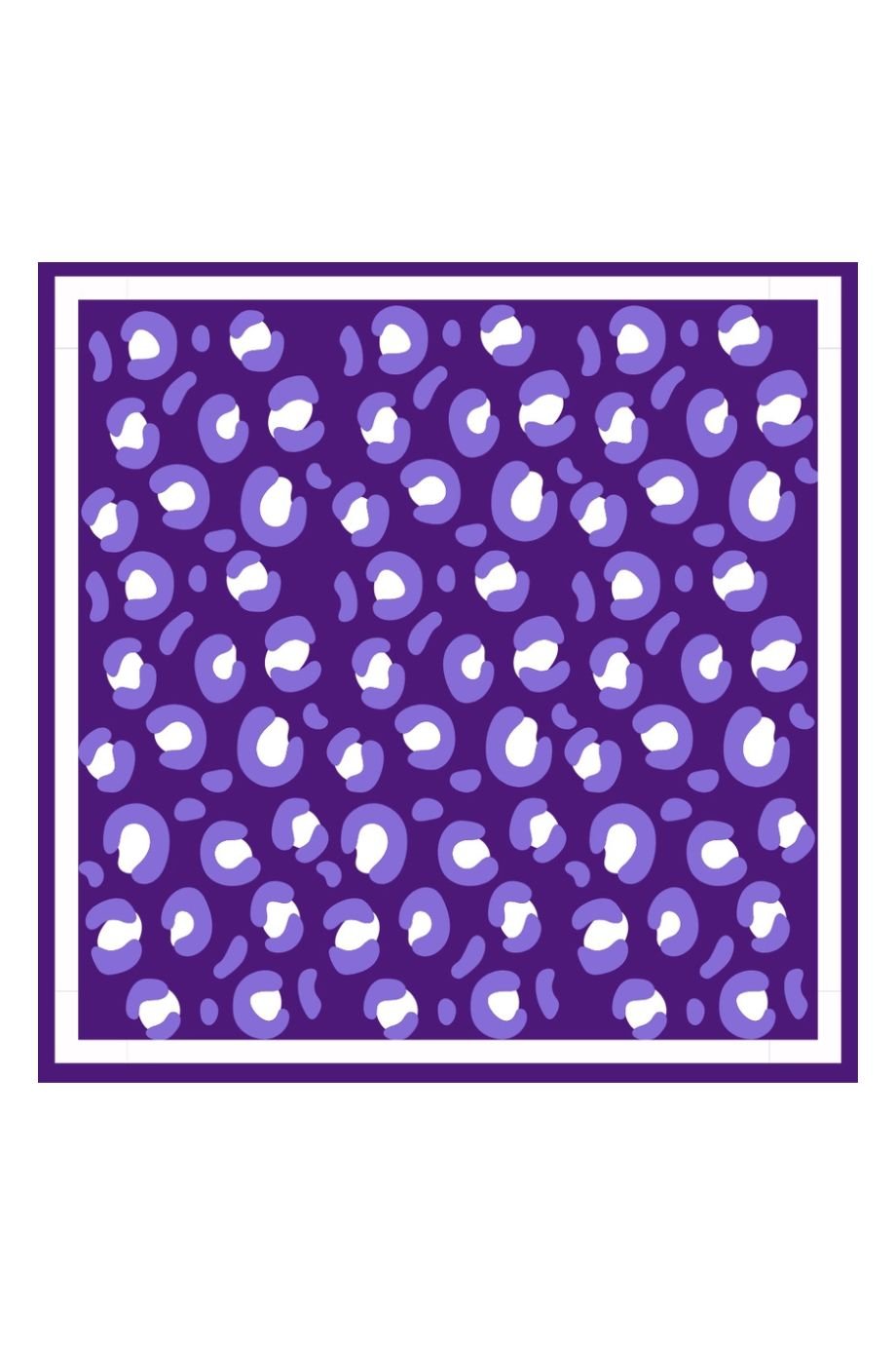 Purple Wild Leopard Print Scarf - Alma Mater Collection - COLOR GAME