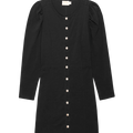 Rae Placket Front Dress Black - Nation LTD - COLOR GAME