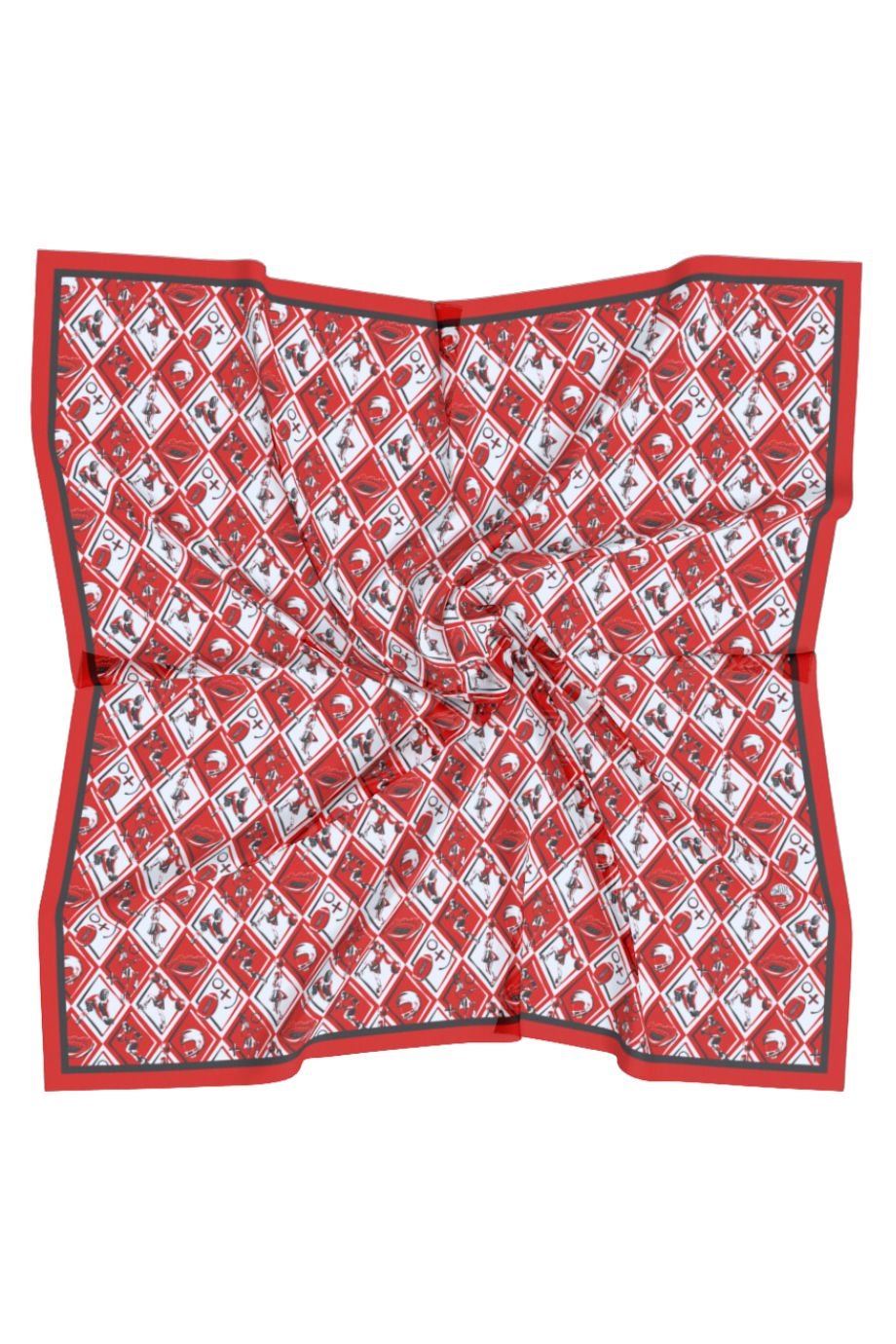 Red + Black Checkerboard Gameday Scarf - Swells - COLOR GAME