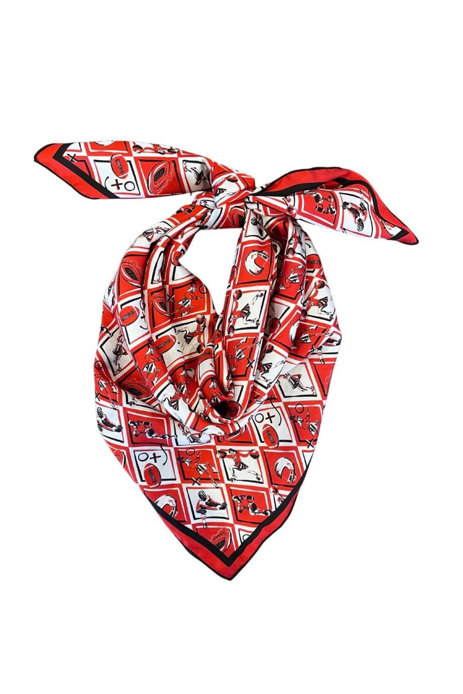 Red + Black Checkerboard Gameday Scarf - Swells - COLOR GAME