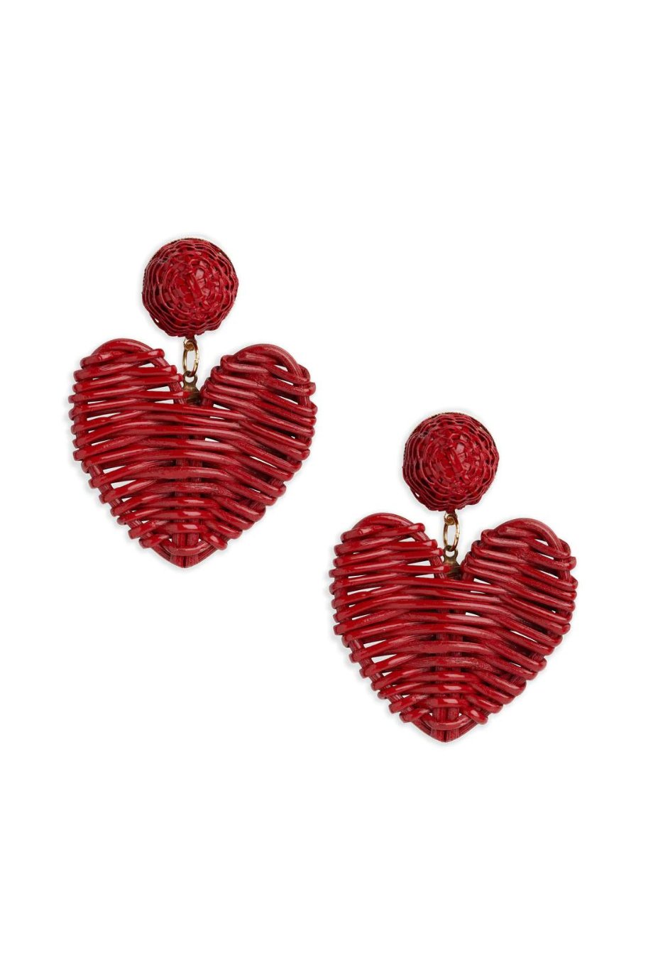 Red Gloss Rattan Hearts - Neely Phelan - Color Game