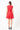 Red Plunging Neck Lace Trim Dress - Endless Rose - COLOR GAME