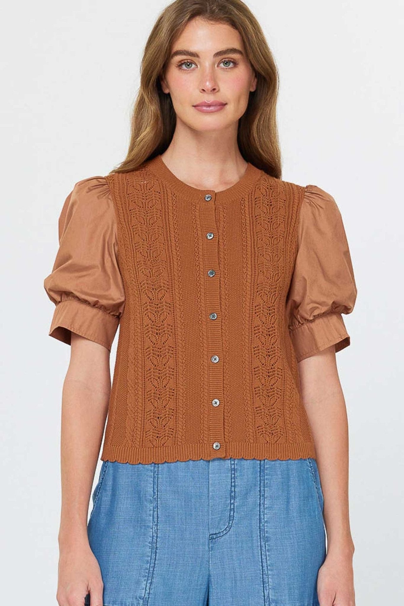 Remi Mixed Media Top - Current Air - COLOR GAME