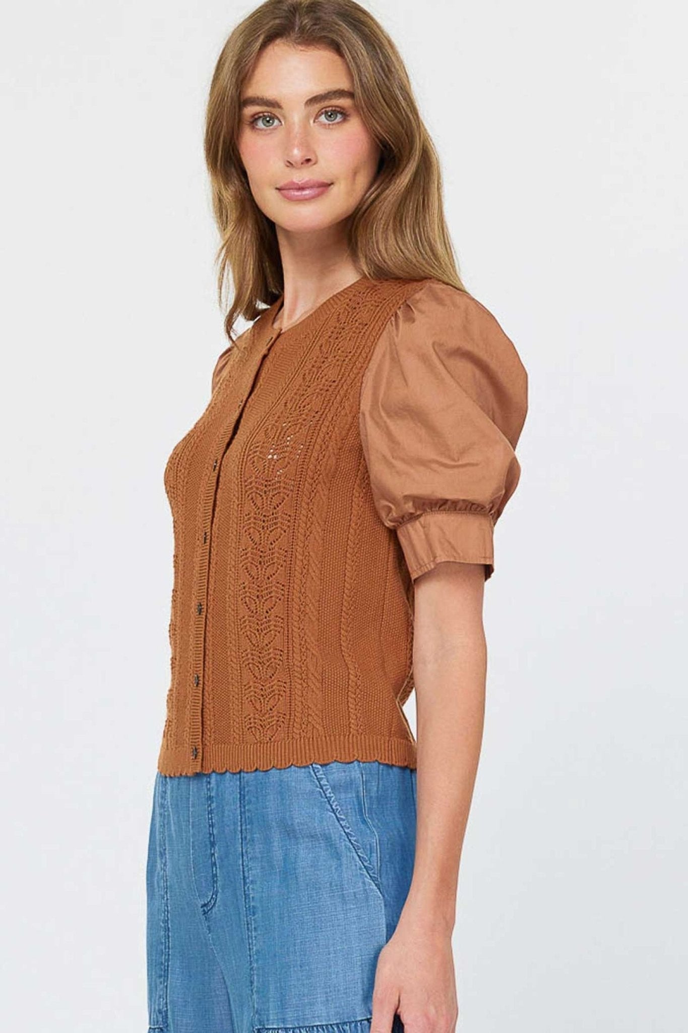 Remi Mixed Media Top - Current Air - COLOR GAME