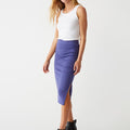 Reyna Ruched Mini Skirt Moonlit - Michael Stars - COLOR GAME