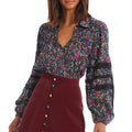 Rhinestone Mini Skirt Merlot - Allison New York - COLOR GAME