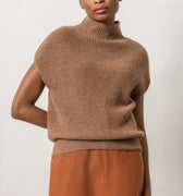 Ribbed Funnel Neck Sweater Acorn - Lilla P - COLOR GAME