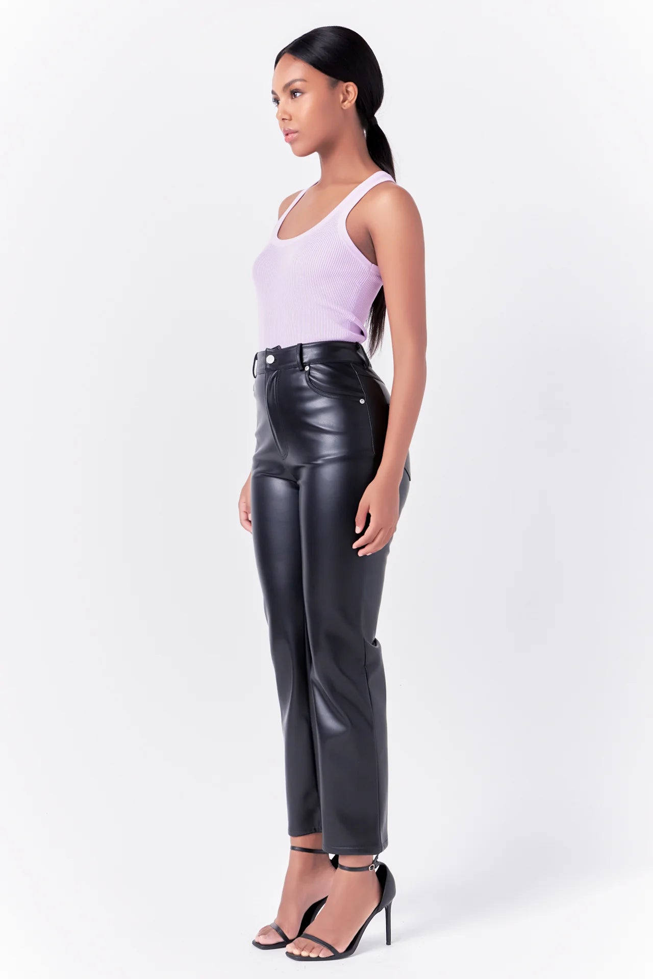 Ribbed Sweater Knit Tank Top Lavender - Endless Rose - Color Game