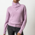 Ribbed Wrap Collar Sweater Wisteria - Lilla P - COLOR GAME