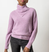 Ribbed Wrap Collar Sweater Wisteria - Lilla P - COLOR GAME