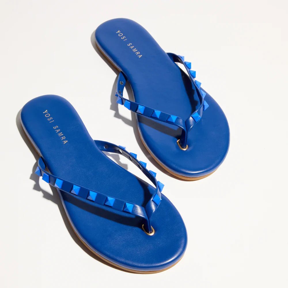 Rivington Stud Flip Flop Cobalt - Yosi Samra - COLOR GAME