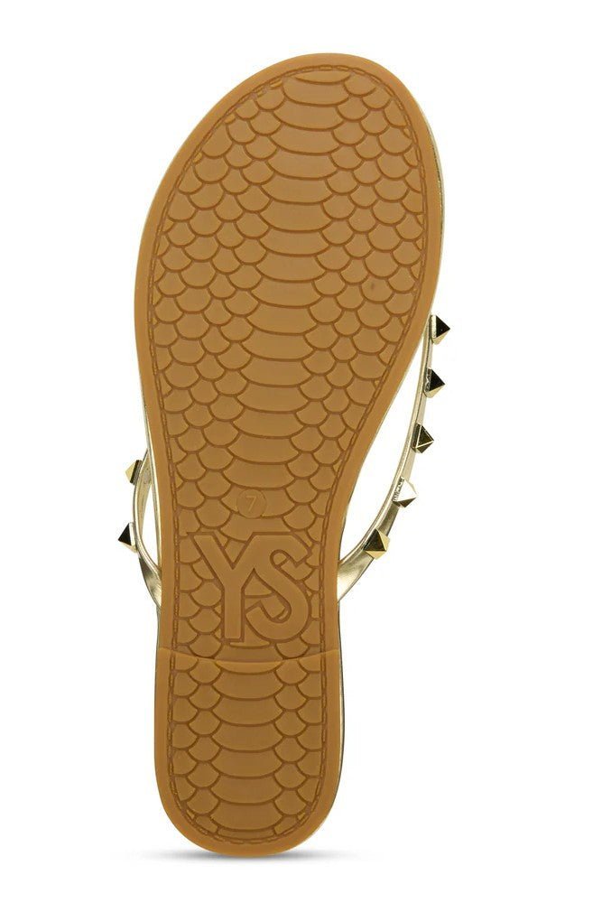 Rivington Stud Flip Flop Gold - Yosi Samra - COLOR GAME