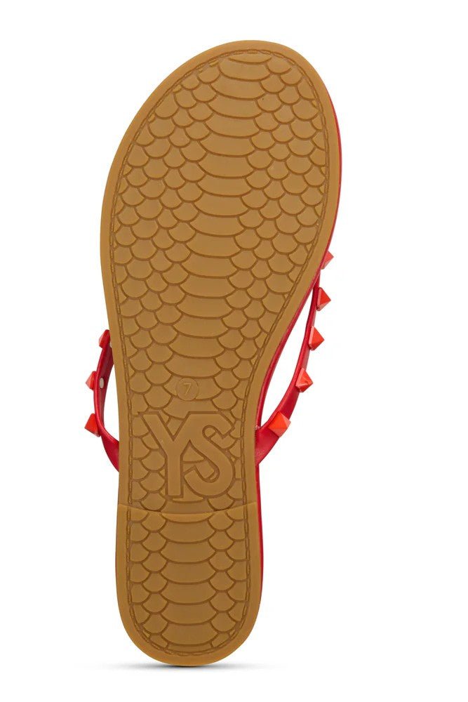 Rivington Stud Flip Flop Red - Yosi Samra - COLOR GAME