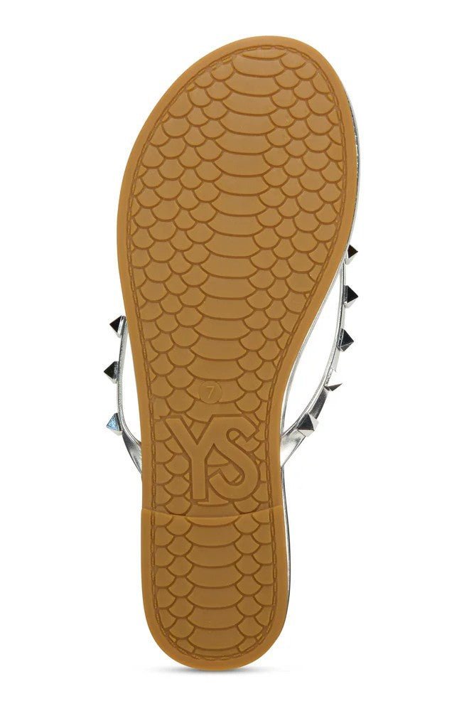 Rivington Stud Flip Flop Silver - Yosi Samra - COLOR GAME