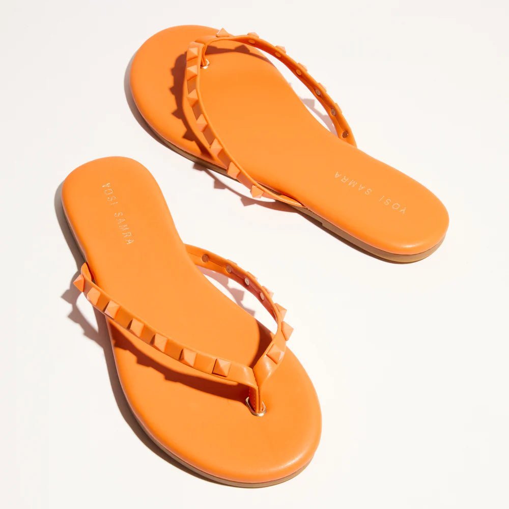 Rivington Stud Flip Flop Tangerine - Yosi Samra - COLOR GAME