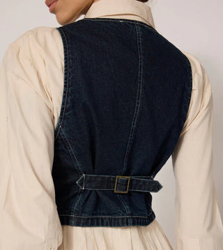 Rory Dark Denim Vest - Cleobella - COLOR GAME