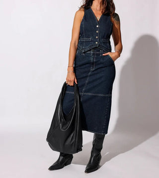 Rory Dark Denim Vest - Cleobella - COLOR GAME