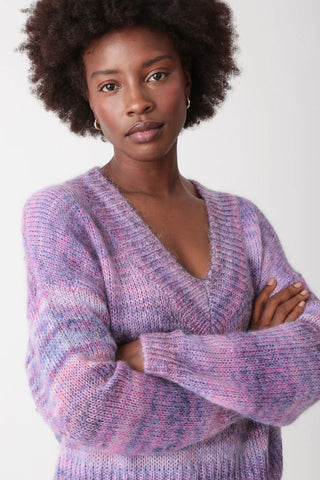 Roux Sweater Amethyst - Electric & Rose - COLOR GAME