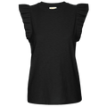 Ruffle Paulette Tank Jet Black - Nation LTD - COLOR GAME