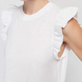 Ruffle Paulette Tank White - Nation LTD - COLOR GAME