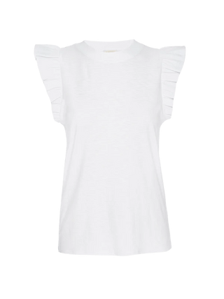 Ruffle Paulette Tank White - Nation LTD - COLOR GAME