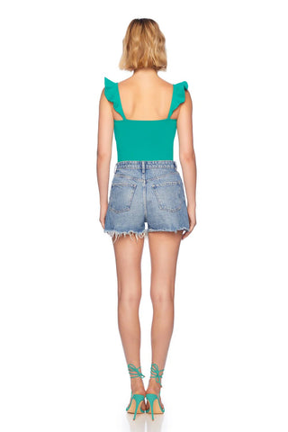 Ruffle Strap Top Nettle - Susana Monaco - Color Game