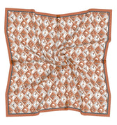 Rust + Grey Checkerboard Gameday Scarf - Swells - COLOR GAME