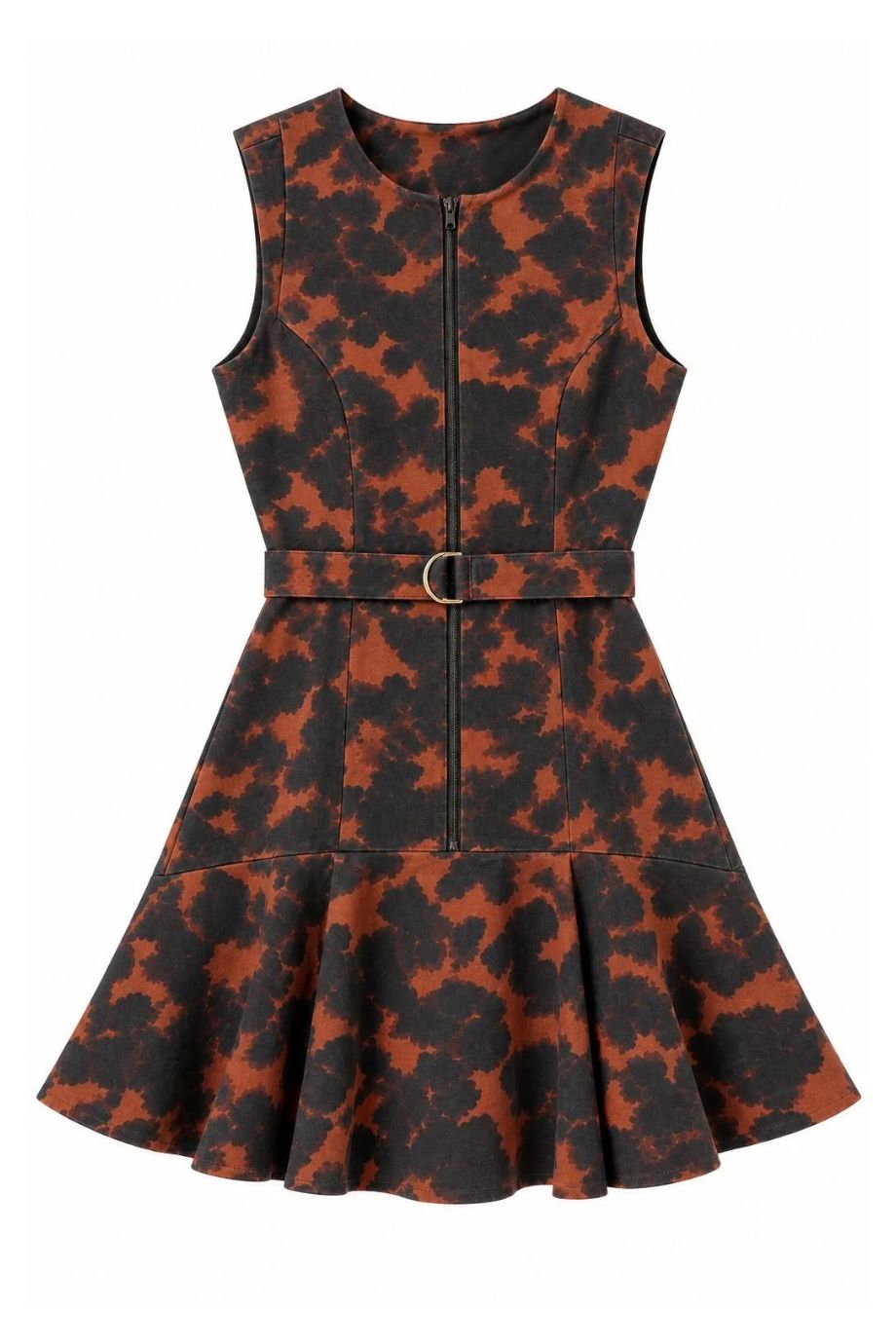 Sain Tortoise Shell Print Mini Dress - Karina Grimaldi - COLOR GAME