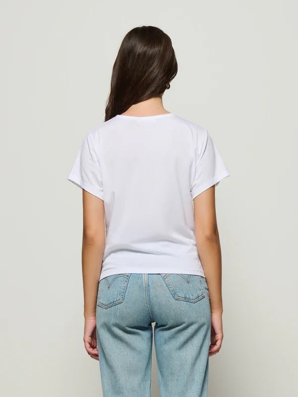 Salonie White Pleated Tee - Nation LTD - COLOR GAME