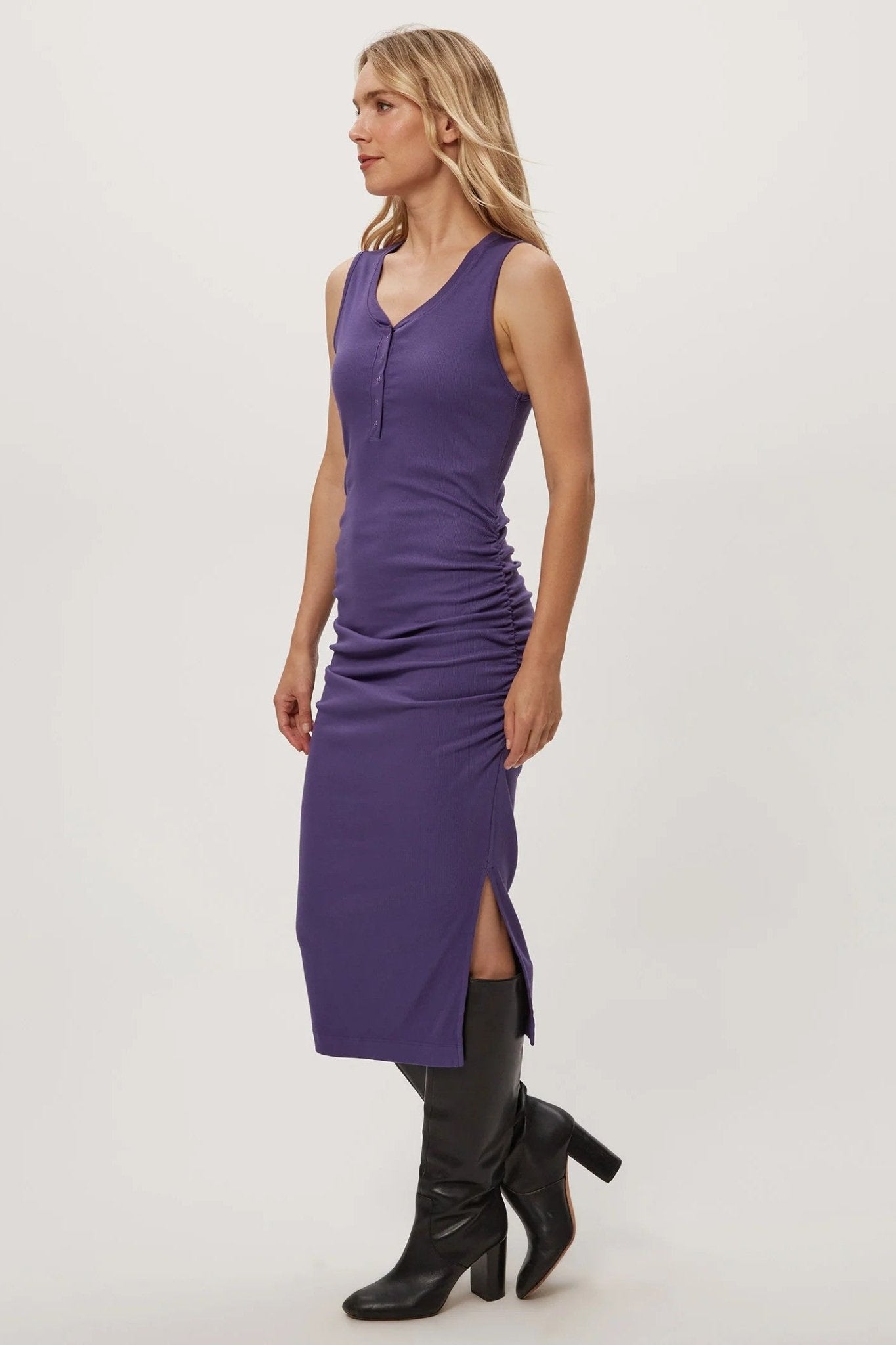 Samira Henley Tank Midi Dress - Michael Stars - COLOR GAME