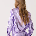 San Marino Metallic Linen Shirt Violet - Lanhtropy - Color Game