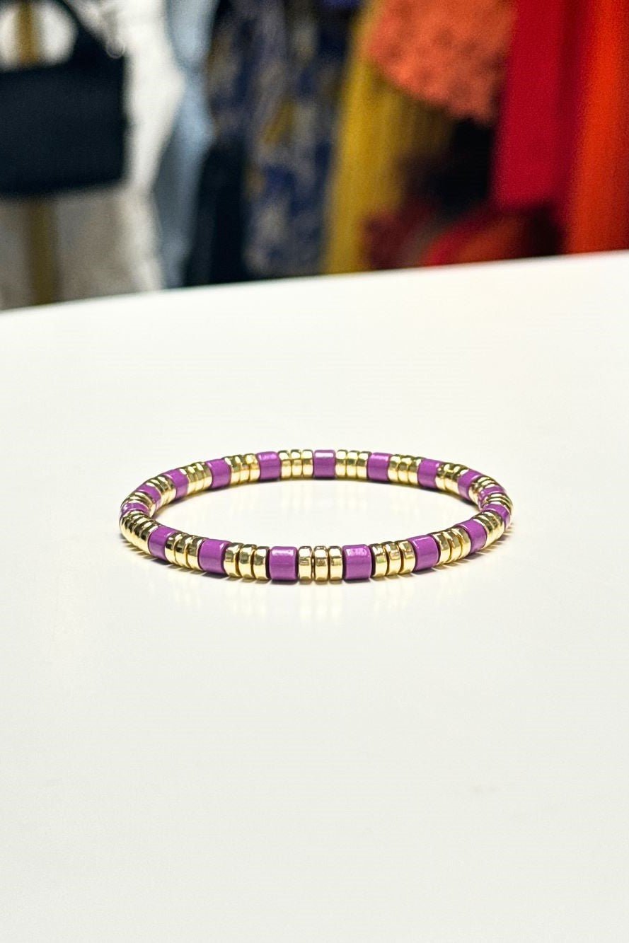 Santorini Stretch Bracelet Purple - Accessory Concierge - COLOR GAME
