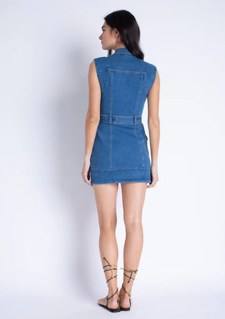 Selena Denim Mini Dress - Karina Grimaldi - COLOR GAME